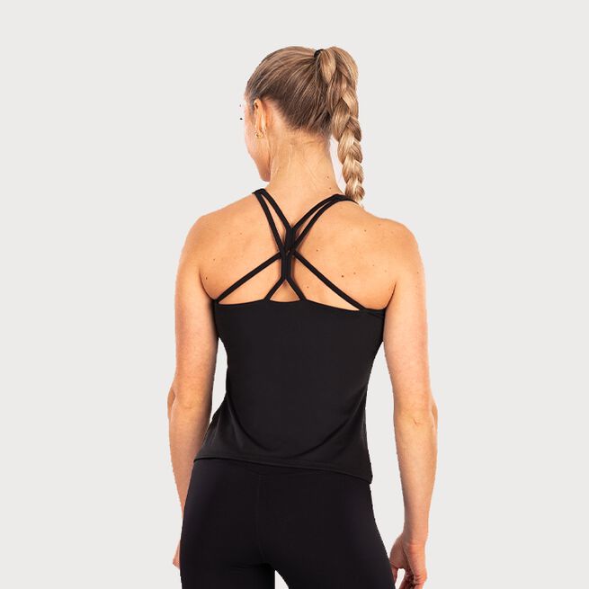 Star Strap Tank Top Black S Träningslinne Svart