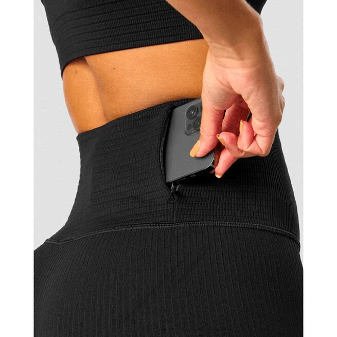 Ribbed Define Seamless Pocket Tights, Black, XS  Ribbed Define Seamless Pocket Tights Svart
