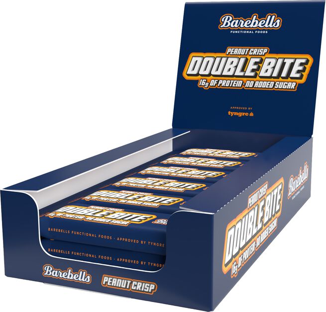 12 x Barebells Double bite Protein Bar, 55 g, Peanut Crisp 