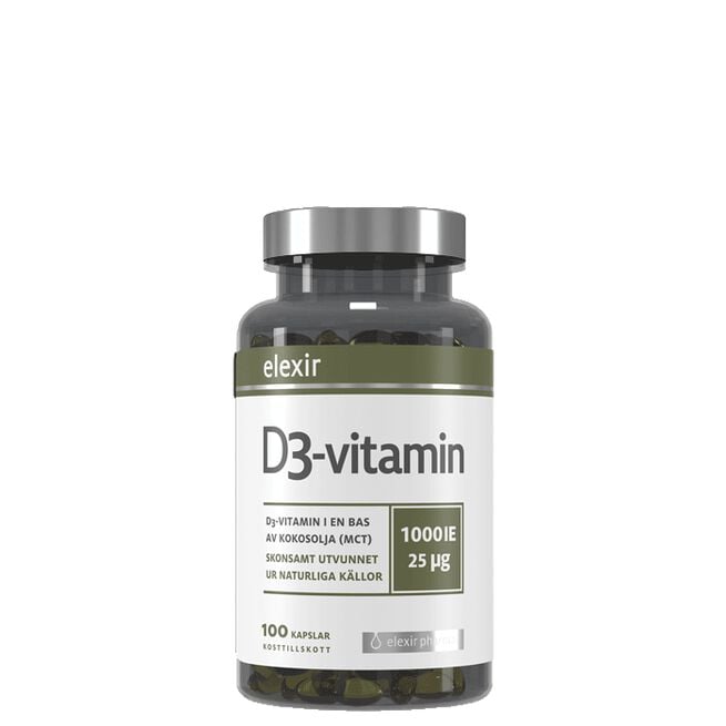 D3-vitamin 25 mcg 1000 IE 100 kapslar D3-vitamin 25 mcg 1000 IE 100 kapslar