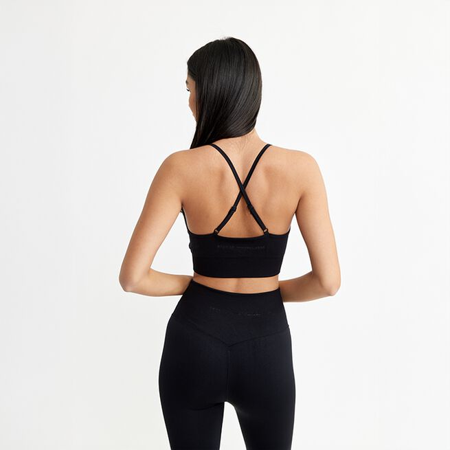 Signature Seamless Bra, Black, XS  Sport-Bh Svart