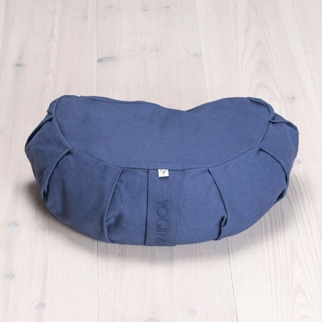 Meditation Cushion Crescent, Blueberry Blue Yogiraj