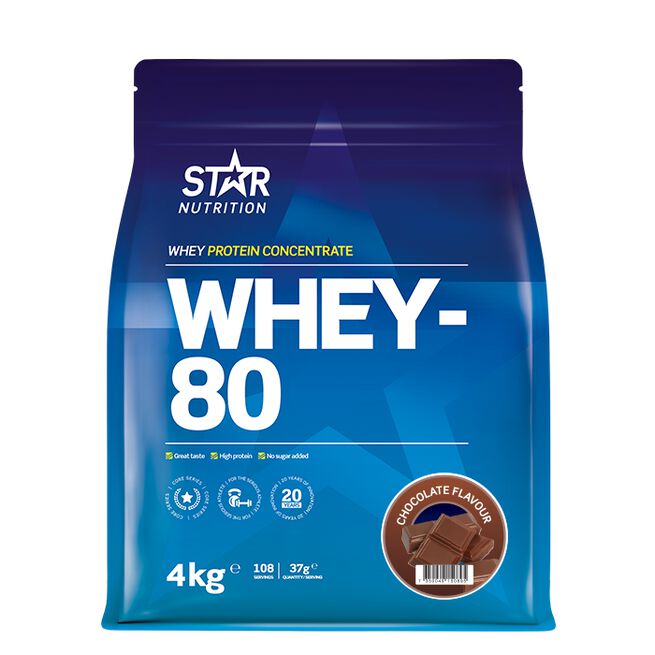 Star Nutrition Whey-80 4kg Whey-80 Vassleprotein 4 kg Choklad