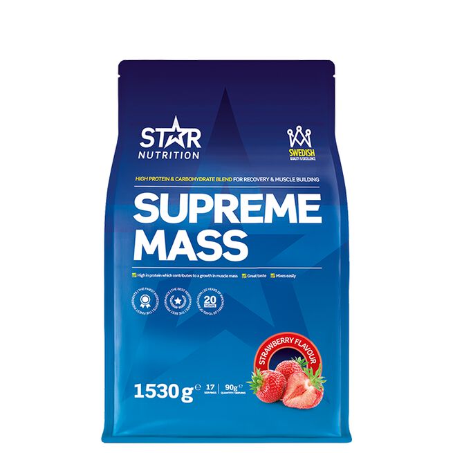 Star nutrition Supreme mass Strawberry jordgubb Supreme Mass Gainer 1,53 kg Jordgubb