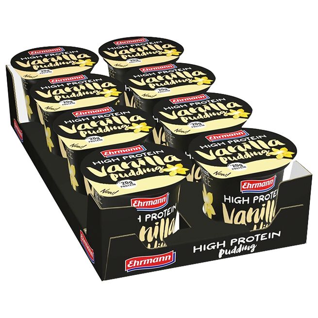 8 x Ehrmann Protein Pudding, 200 g, Vanilla 8 x Ehrmann Protein Pudding, 200 g Vanilla