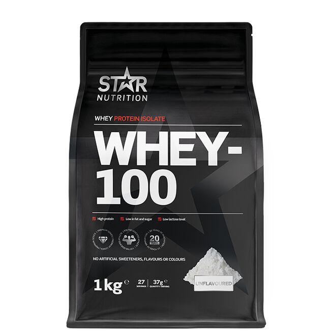 WHEY-100, 1 kg, Naturell Whey-100 Vassleprotein 1 kg Naturell