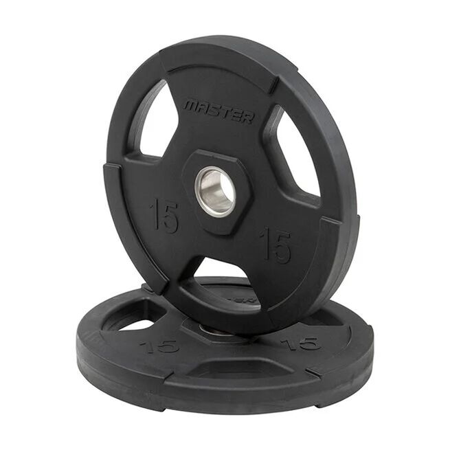 Gummiklädd viktskiva, 15 kilo "Gummiklädd Viktskiva 50 mm 1,25–20 kg"