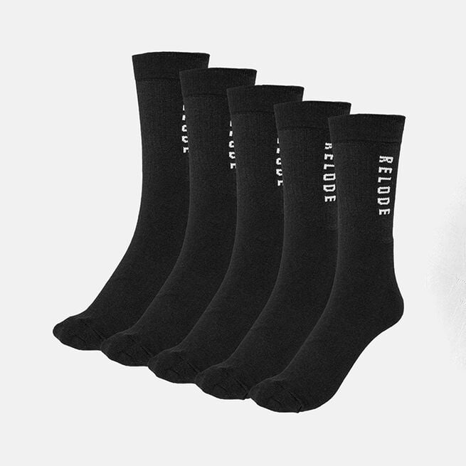 Relode Training Socks 5-pack, Black, 35-38 Relode Training Socks 5-pack, Black