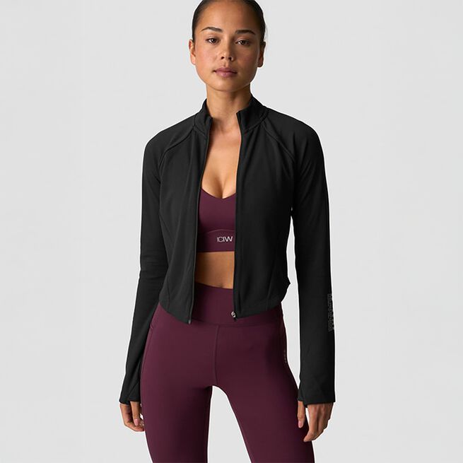 Mirage Zip Midlayer Print, Black, L Mirage Midlayer Tröja Svart