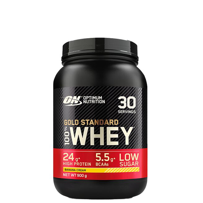 100% Whey Gold Std, 908 g Banana Cream 100% Whey Gold Standard Vassleprotein 908 g Banana Cream