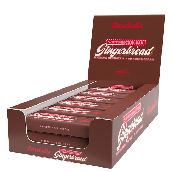 12 x Barebells Soft Bar, 55 g, Gingerbread 12 x Barebells Soft Proteinbar 55 g Gingerbread