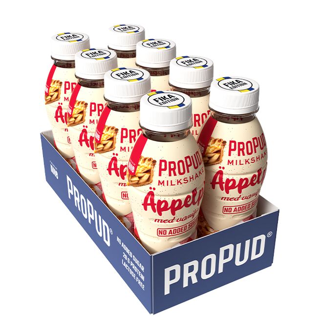 8 x ProPud Protein Milkshake, 330 ml, Äppelpaj 8 x ProPud Protein Milkshake, 330 ml Äppelpaj
