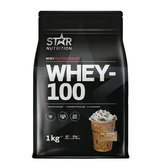 Whey-100 Ice coffee 1 kg Whey-100 Vassleprotein 1 kg Ice Coffee