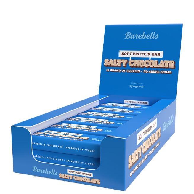 12 x Barebells Soft Bar, 55 g, Salty Chocolate 12 x Barebells Soft Proteinbar 55 g Salty Chocolate