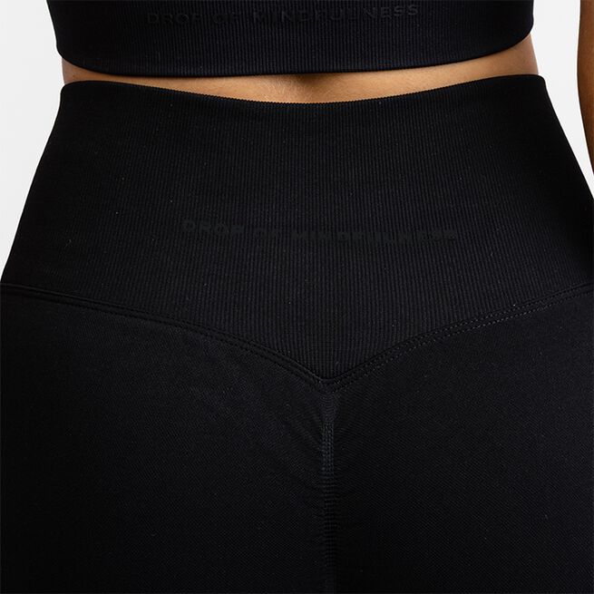 Seamless Scrunch Tights, Black, XS  Träningstights Svart