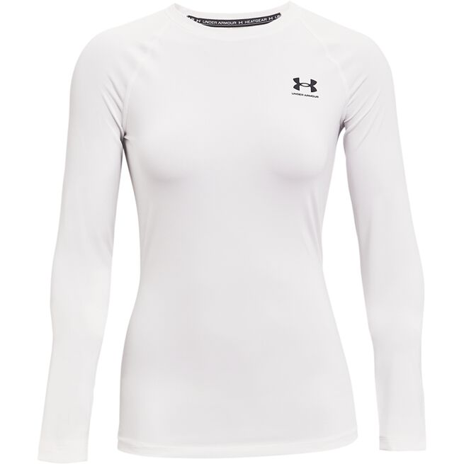 HeatGear Authentics Comp LS, White, L  HG Armour Comp Mock Träningströja Vit