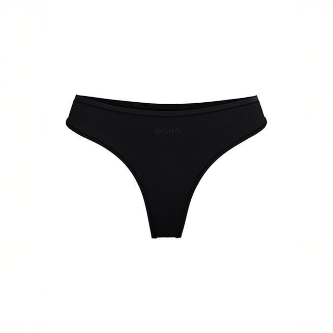 Soft Touch Thong, Black Beauty, L Soft Touch Stringtrosa Svart