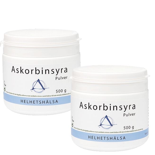 2 x Askorbinsyrapulver, 500 g 2 x Askorbinsyrapulver, 500 g