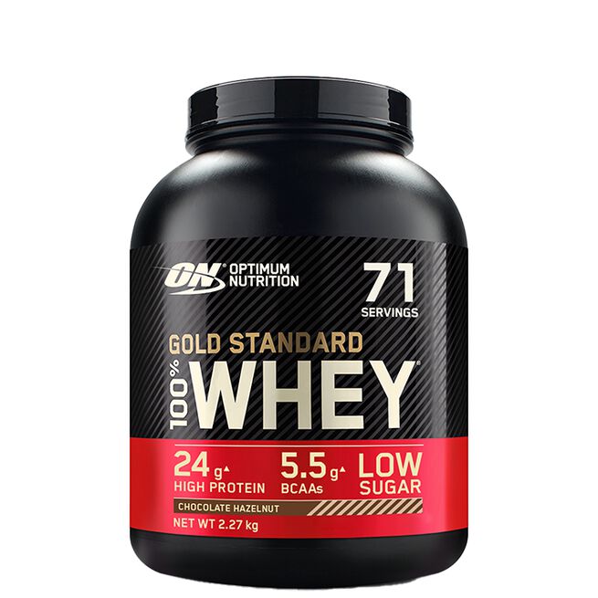100% Whey Gold Std, 2270 g, Chocolate Hazelnut 100% Whey Gold Standard Vassleprotein 2273 g Chocolate Hazelnut