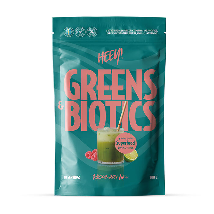 Greens & Biotics Superfood Hallon Lime 300 g Rasberry Lemonade