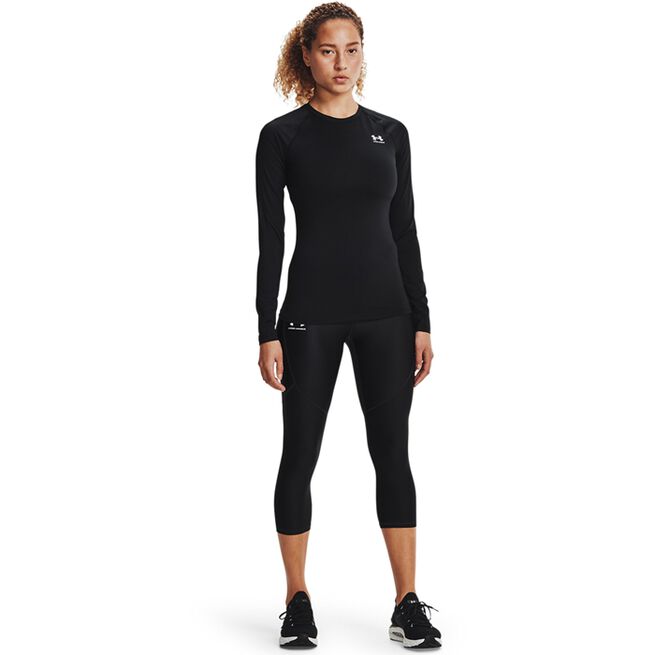HeatGear Authentics Comp LS, Black, L  HG Armour Comp Mock Träningströja Svart