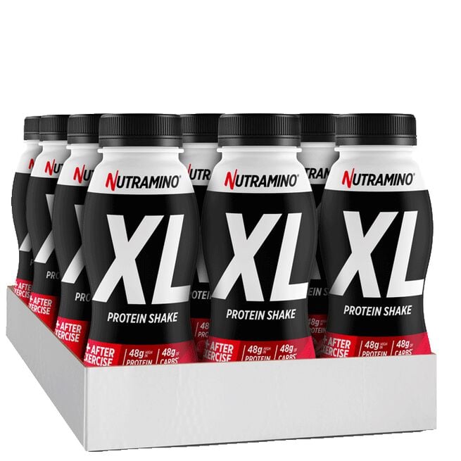 12 x Nutramino Pro XL ProteinShake, 475 ml, Jordgubb 12 x Nutramino Protein XL Shake, 475 ml Jordgubb