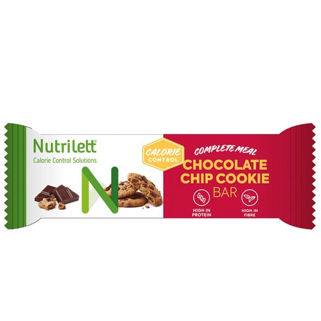 Nutrilett Chocolate Chip Cookie Bar, 60 g Måltidsersättande Bar 60 g Chocolate Chip Cookie Choklad Cookie