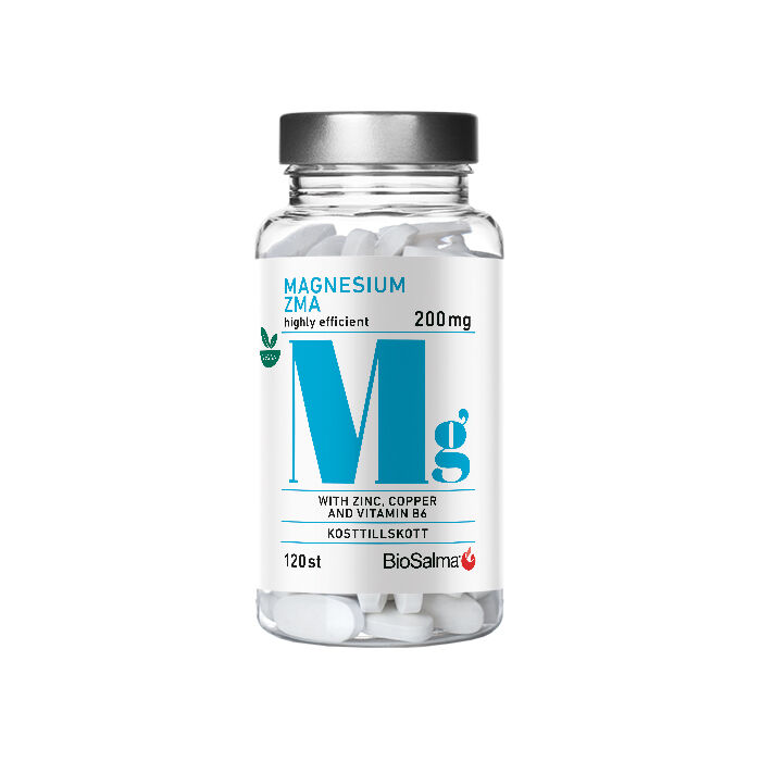 Magnesium 200mg + Zink Koppar B6 120 kapslar
