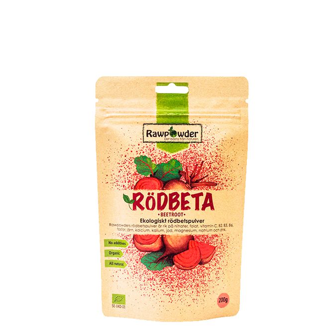 Rödbetspulver Rawpowder Ekologiskt Rödbetspulver 200 g