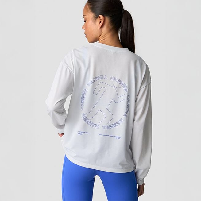 Mirage Dri-Release Long Sleeve Print, White Snow, L Mirage Dri-Release Tröja Vit