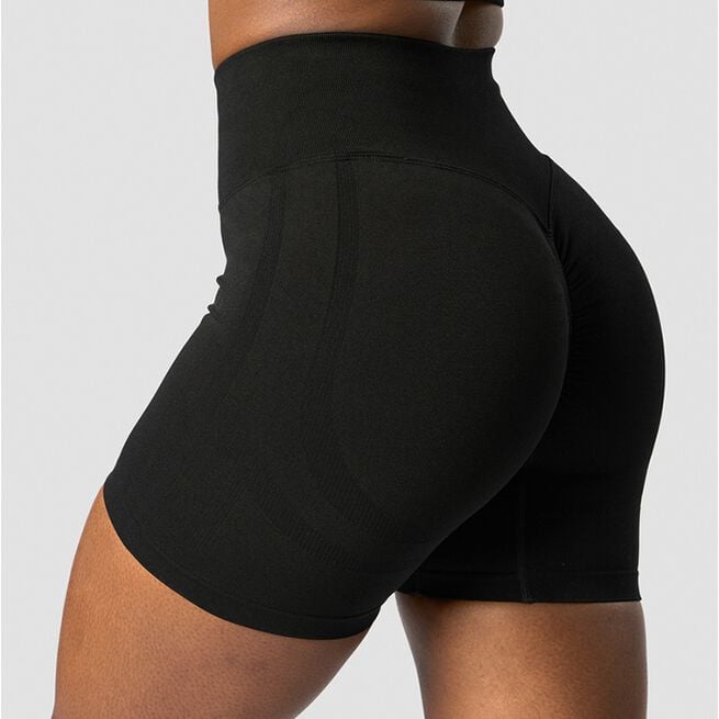 Rush Seamless Shorts, Black, L  Rush Seamless Shorts Svart
