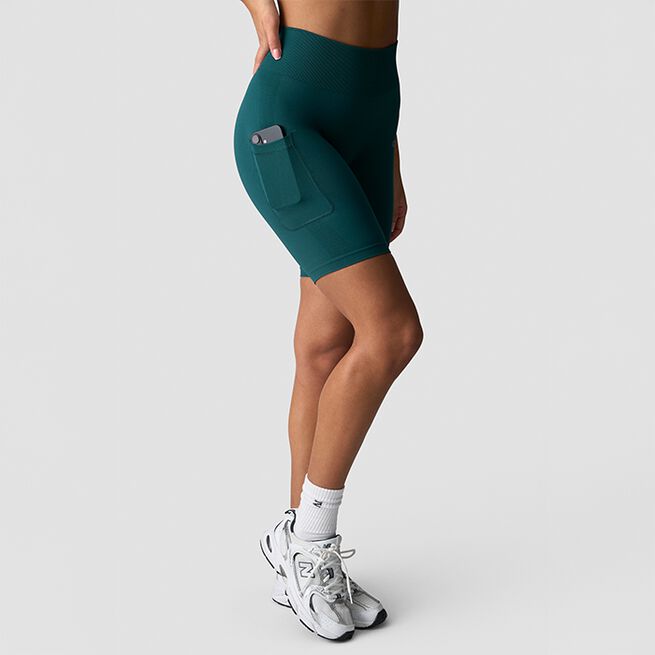 Define Seamless Pocket Biker Shorts, Forrest Green, L  Define Cykelshorts Grön
