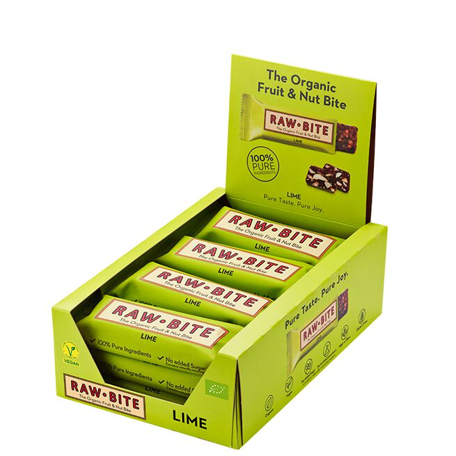 12 x Organic fruit & nut lime 50 gram 12 x Frukt & Nötbar 50 g Spicy Lime