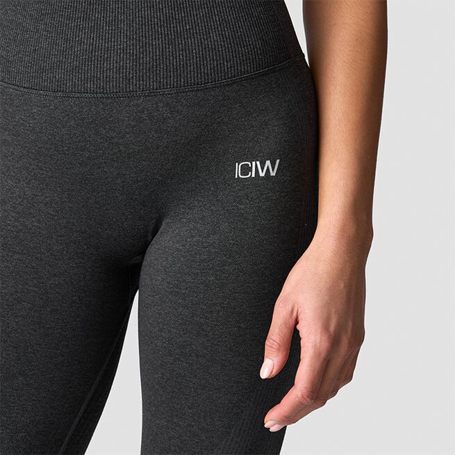 Soft Seamless Tights, Graphite Melange, L  Soft Seamless Tights, Graphite Melange