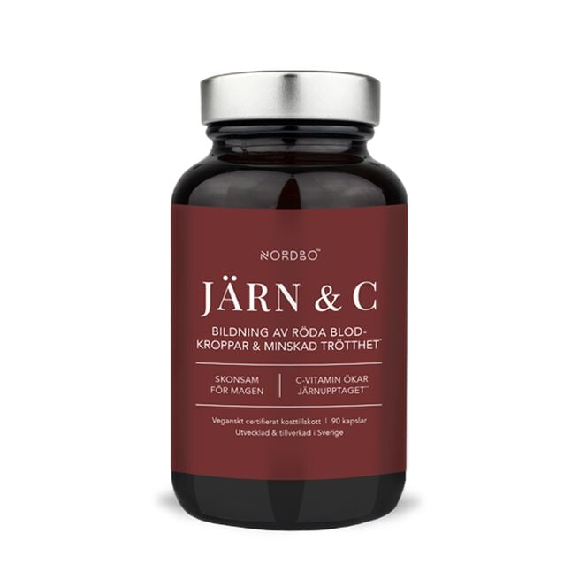 Nordbo Järn & C-vitamin 90 kapslar Järn & C-vitamin 90 kapslar