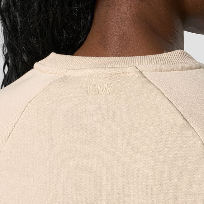 Everyday Cropped Crewneck, Beige Everyday Cropped Crewneck, Beige