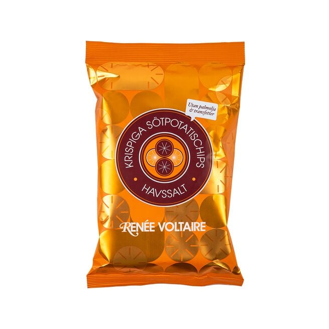 Krispiga Sötpotatischips Havssalt 80g Krispiga Sötpotatischips – Havssalt 80 g Havssalt
