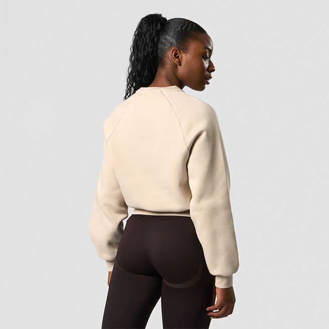 Everyday Cropped Crewneck, Beige Everyday Cropped Crewneck, Beige