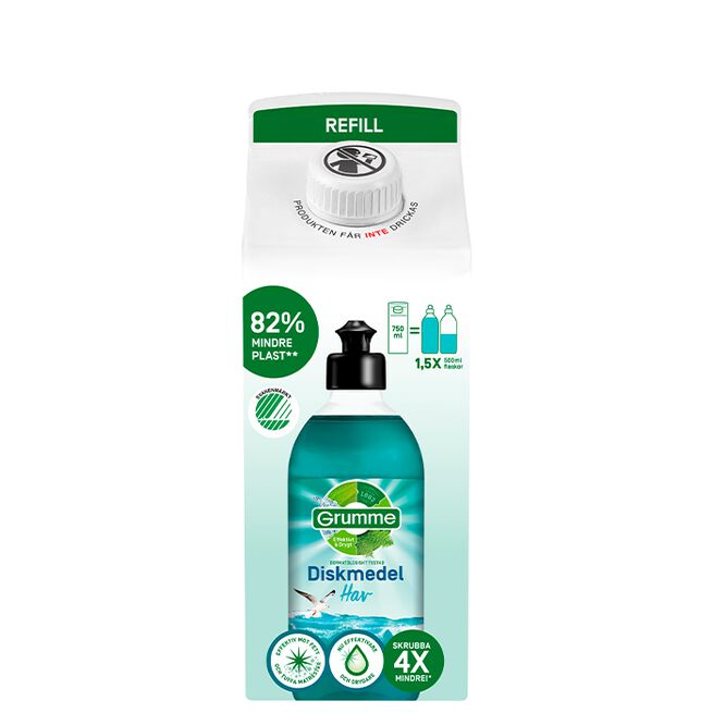 Grumme Handdiskmedel Hav refill 750 ml Grumme Handdiskmedel Hav refill 750 ml
