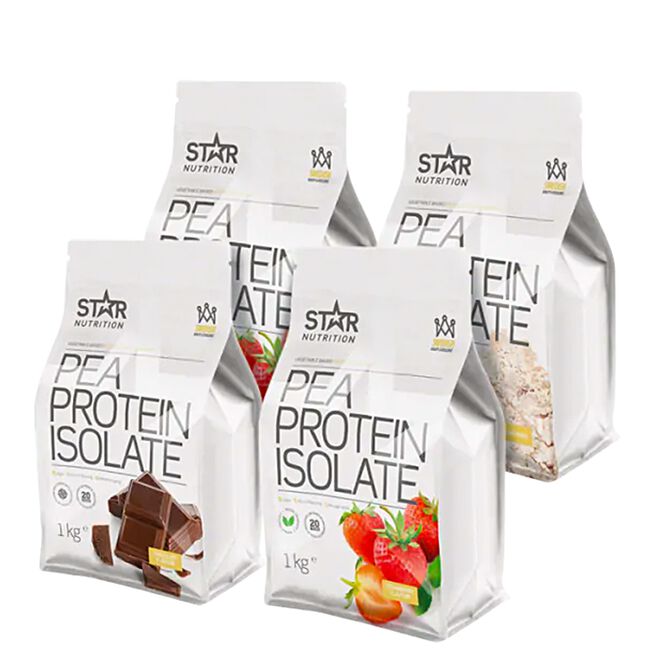 Star Nutrition Pea protein isolate Mix&Match: 4 x Pea Protein Isolate Ärtproteinisolat 1 kg