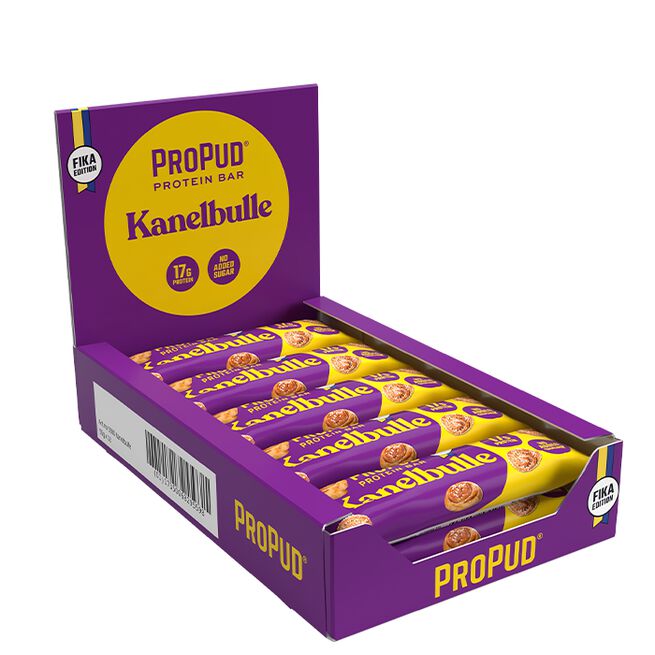 12 x ProPud Protein Bar, 55 g, Kanelbulle 12 x Proteinbar 55 g Kanelbulle