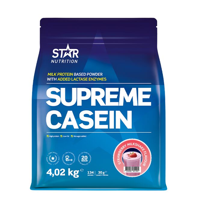 Supreme Casein 4020g Strawberry Milkshake Supreme Kasein 4020 g Strawberry Milkshake