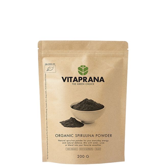 Organic Spirulina Powder Vitaprana Ekologiskt Spirulina Pulver, 200g