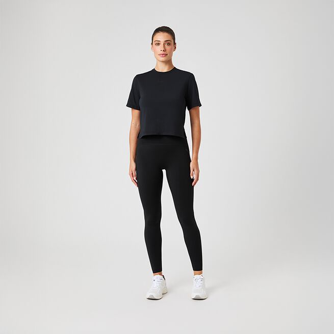 Borg Cropped T-shirt, Black Beauty, L  Borg Cropped T-shirt Svart