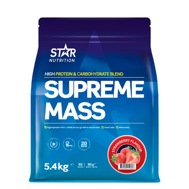 Star Nutrition Supreme Mass 5400g Supreme Mass Gainer 5400 g Jordgubb