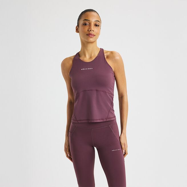 Jacquard Tank, Huckleberry, L Jacquard Linne Lila