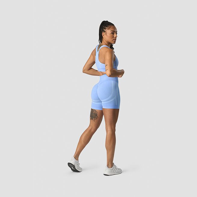 Rush Seamless Shorts, Soft Blue Melange Rush Seamless Shorts Ljusblå