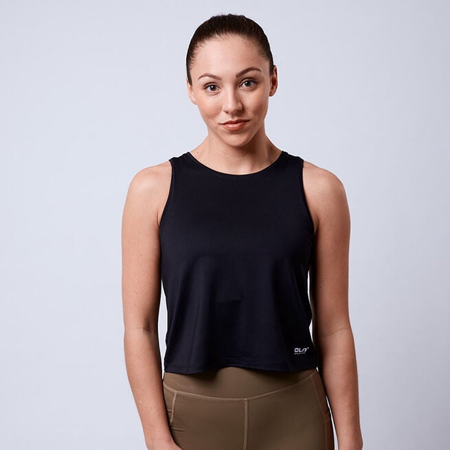 Lunar Cropped Tank, Black Lunar Cropped Tank, Black