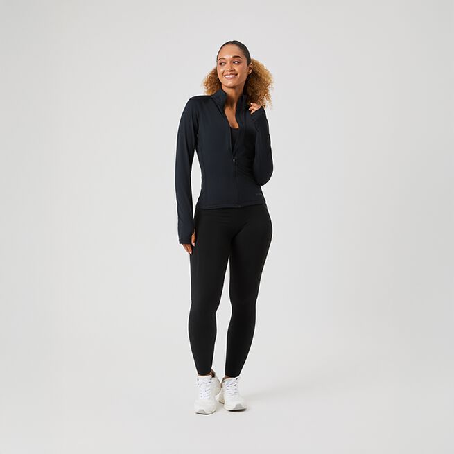 Borg Full Zip Midlayer, Black Beauty, L  Borg Full Zip Tröja Svart