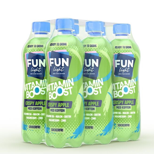 6 x FUN Light Vitamin Boost 500 ml Crispy Apple Med koffein 6 x FUN Light Vitamin Boost 500 ml Crispy Apple Med koffein